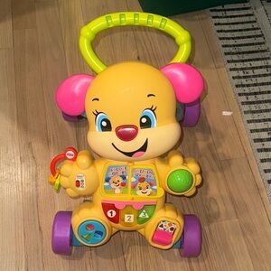 Interactive Yellow and Pink Puppy Walker